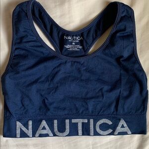 Nautica Blue Sports Bra Racerback Design